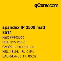 Farbcode: spandex IP 3500 matt - 3514 | qconv.com