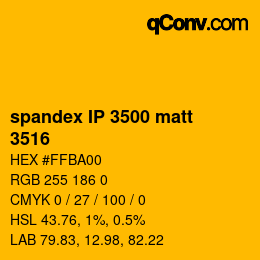 Farbcode: spandex IP 3500 matt - 3516 | qconv.com