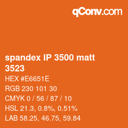 カラーコード: spandex IP 3500 matt - 3523 | qconv.com