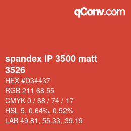Código de color: spandex IP 3500 matt - 3526 | qconv.com
