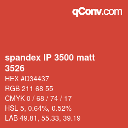 Código de color: spandex IP 3500 matt - 3526 | qconv.com