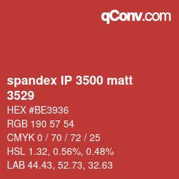 Farbcode: spandex IP 3500 matt - 3529 | qconv.com