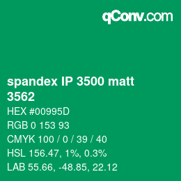 Farbcode: spandex IP 3500 matt - 3562 | qconv.com