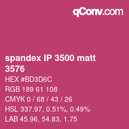 カラーコード: spandex IP 3500 matt - 3576 | qconv.com
