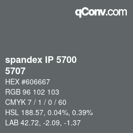 カラーコード: spandex IP 5700 - 5707 | qconv.com