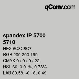 カラーコード: spandex IP 5700 - 5710 | qconv.com