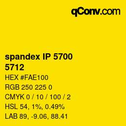 カラーコード: spandex IP 5700 - 5712 | qconv.com