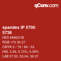 カラーコード: spandex IP 5700 - 5738 | qconv.com