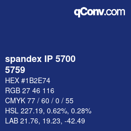 カラーコード: spandex IP 5700 - 5759 | qconv.com