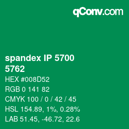 カラーコード: spandex IP 5700 - 5762 | qconv.com