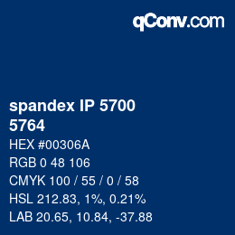 Farbcode: spandex IP 5700 - 5764 | qconv.com