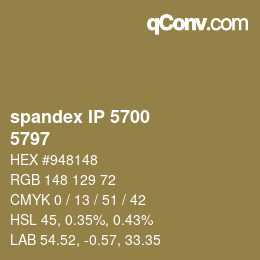 カラーコード: spandex IP 5700 - 5797 | qconv.com