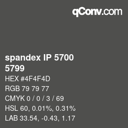 Farbcode: spandex IP 5700 - 5799 | qconv.com