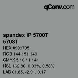 カラーコード: spandex IP 5700T - 5703T | qconv.com