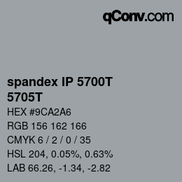 カラーコード: spandex IP 5700T - 5705T | qconv.com