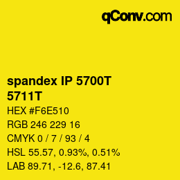 Farbcode: spandex IP 5700T - 5711T | qconv.com