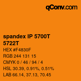 Código de color: spandex IP 5700T - 5722T | qconv.com