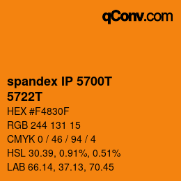 Code couleur: spandex IP 5700T - 5722T | qconv.com