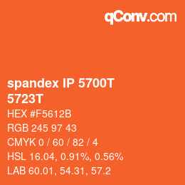 カラーコード: spandex IP 5700T - 5723T | qconv.com