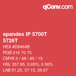 カラーコード: spandex IP 5700T - 5726T | qconv.com