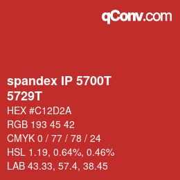 Código de color: spandex IP 5700T - 5729T | qconv.com