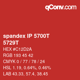 カラーコード: spandex IP 5700T - 5729T | qconv.com