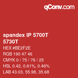 Code couleur: spandex IP 5700T - 5730T | qconv.com