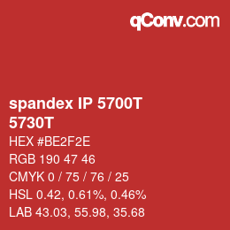 カラーコード: spandex IP 5700T - 5730T | qconv.com