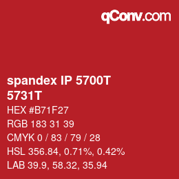 カラーコード: spandex IP 5700T - 5731T | qconv.com