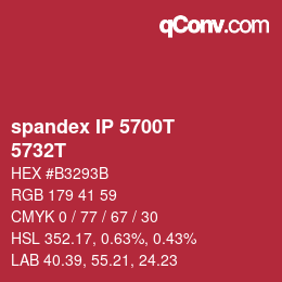 Farbcode: spandex IP 5700T - 5732T | qconv.com