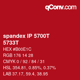 Código de color: spandex IP 5700T - 5733T | qconv.com