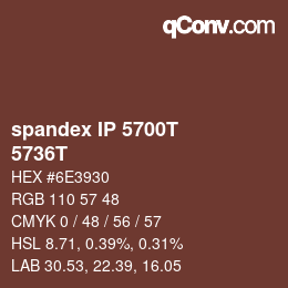 Farbcode: spandex IP 5700T - 5736T | qconv.com