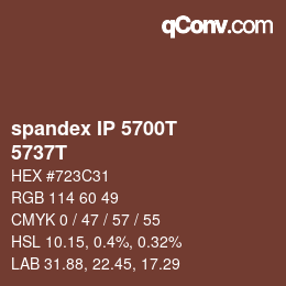 Código de color: spandex IP 5700T - 5737T | qconv.com