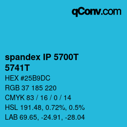 Farbcode: spandex IP 5700T - 5741T | qconv.com