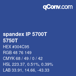 Code couleur: spandex IP 5700T - 5750T | qconv.com