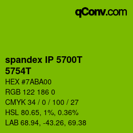 Código de color: spandex IP 5700T - 5754T | qconv.com