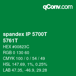 Código de color: spandex IP 5700T - 5761T | qconv.com