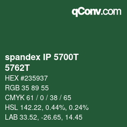 Farbcode: spandex IP 5700T - 5762T | qconv.com