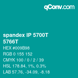 Farbcode: spandex IP 5700T - 5766T | qconv.com