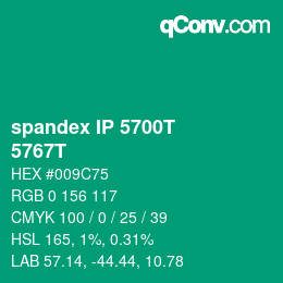 Código de color: spandex IP 5700T - 5767T | qconv.com