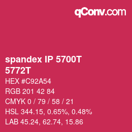 Farbcode: spandex IP 5700T - 5772T | qconv.com