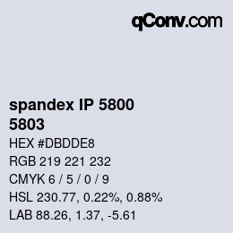 Farbcode: spandex IP 5800 - 5803 | qconv.com