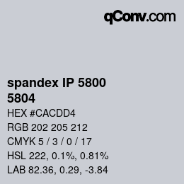 カラーコード: spandex IP 5800 - 5804 | qconv.com