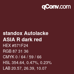 Farbcode: standox Autolacke - ASIA R dark red | qconv.com