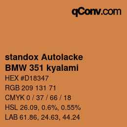 カラーコード: standox Autolacke - BMW 351 kyalami | qconv.com