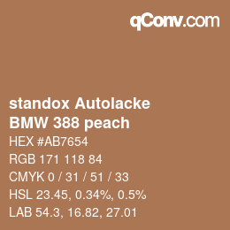 Color code: standox Autolacke - BMW 388 peach | qconv.com