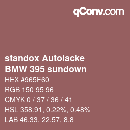 Code couleur: standox Autolacke - BMW 395 sundown | qconv.com