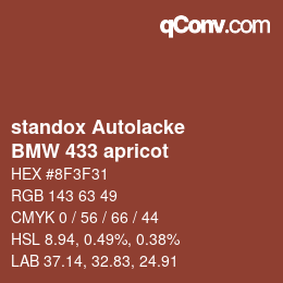 Color code: standox Autolacke - BMW 433 apricot | qconv.com