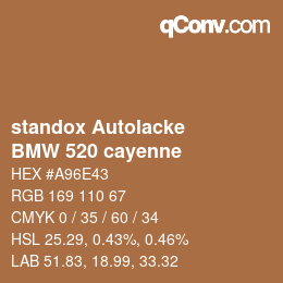 Color code: standox Autolacke - BMW 520 cayenne | qconv.com