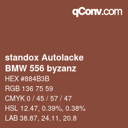 カラーコード: standox Autolacke - BMW 556 byzanz | qconv.com